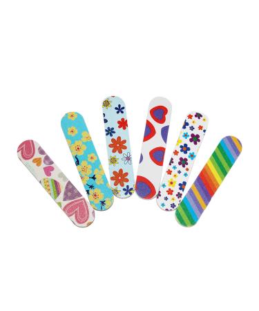ZMOI (1 Dozen) Colorful Girly Mini Emery Board Nail Files 12 Count (Pack of 1)