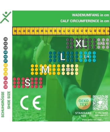 Shop Medical Compression Stockings for Women & Men - 60% Organic Cotton Size M (38-40) Black | Fast International Shipping - Buy Online on GoSupps.com