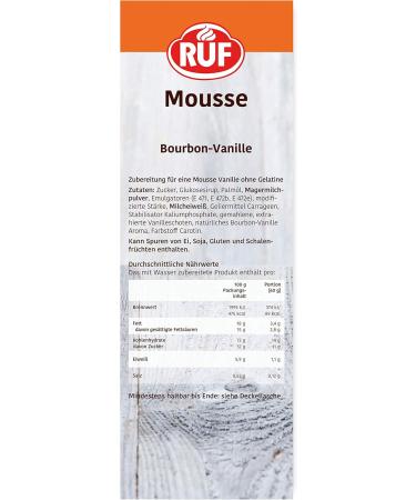 RUF Bourbon Mousse Vanilla with Natural Vanilla Aroma Elegant Dessert for All Occasions Mousse with Water Preparation 1 x 1000g - Buy Online on GoSupps.com