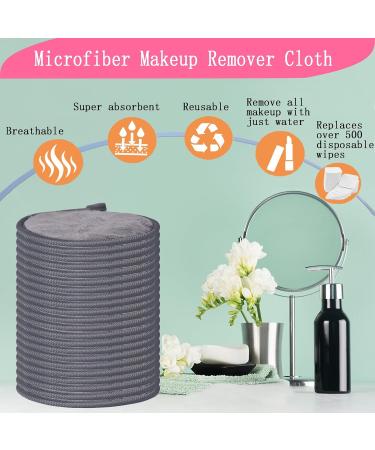 Large Reusable Makeup Remover Pads - Soft Microfiber Face Cloths 12 Pack with Laundry Bag 5 Inch Washable Premium Cleaning Pads - Buy Online on GoSupps.com