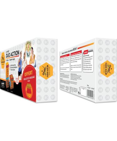 Tiger Balm Duo Action Set 1 Lotion 1 Red Tiger Balm and 1 Free Massage Wheel Pre-Effort Massage Ideal for Sports - Buy Online on GoSupps.com
