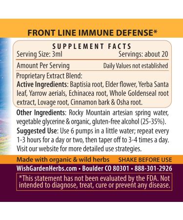 WishGarden Herbs Kick-Ass Immune Activator 2oz - Herbal Immune Defense & Booster with Echinacea, OSHA, Elder, Goldenseal - Fast Immunity Boost Formula - Pack of 1 - Buy Online on GoSupps.com