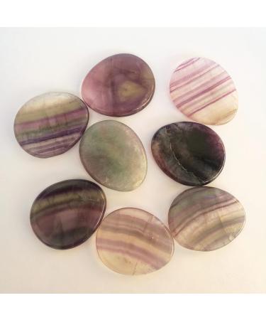 Manekieko Natural Fluorite Water Drop Chakra Thumb Worry Stone - Stress Relief Healing Reiki Crystal Pocket Palm Stone - Buy Online on GoSupps.com