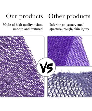 2 Piece African Body Peeling Sponge Set - Blue & Black - Exfoliating Bath & Shower Cloth for Smooth Skin | International Shipping - Buy Online on GoSupps.com