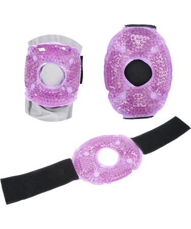 Knee Ice Packs for Pain Relief - Hot & Cold Therapy Wrap with Plush Backing - Reusable Gel Beads Ice Packs for Knee - Purple - Buy Online on GoSupps.com