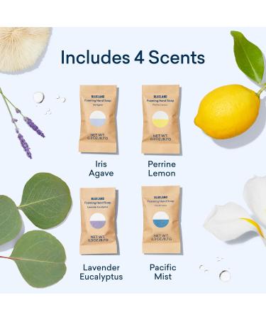 BLUELAND Foaming Hand Soap Refill Tablets 4-Pack Variety Pack Scents Eco Friendly Cleaning Products 4 x 9 Fl oz Classic Variety 4 Count (Pack of 1) - Buy Online on GoSupps.com