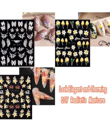 Nail Art Stickers Xcreando 6 Sheets 5D Embossed Fall Self-Adhesive Nail Polish Stickers Autumn Nail Decals Designed with Maple Flowers Butterflies Pumpkin Owl Thick DIY 3D Nail Art Supplies for Thanksgiving Day Decorations colorful - Buy Online on GoSupps.com