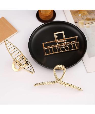 Meiyahi 3 PCS Metal Large Hair Claw Clips for Thick Heavy Hair - Strong Hold Non-Slip Barrette Jaw Clamp - Fashion Hair Styling Accessories for Women and Girls - Buy Online on GoSupps.com