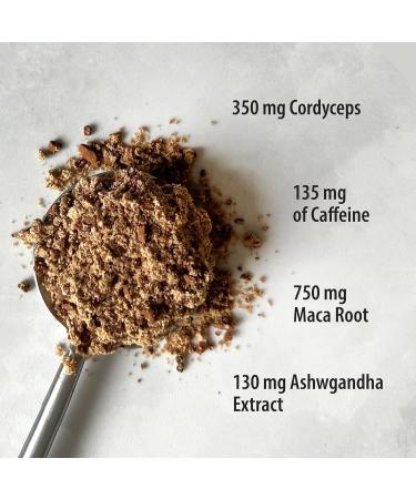 Organic Traditions | Endurance Fuel Mushroom Coffee | 100% Organic Instant Mushroom Coffee with Cordyceps Ashwagandha Extract & Maca | 135mg of caffeine per cup | 280 grams / 10oz Bag - Buy Online on GoSupps.com