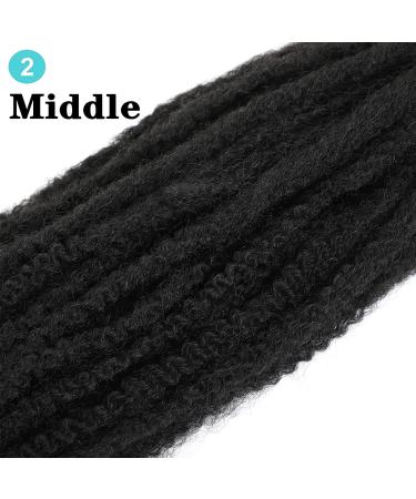 Ayana Marley Hair - 3 Packs 24 Braiding Hair for Faux Locs & Crochet (1B) | Synthetic Afro Extensions - Buy Online on GoSupps.com