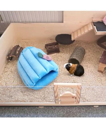 Upgraded Hamster House Hammocks Blue Guinea Pig Bed Hideout Mouse Rat Cozy Beds Small Animal House Winter Warm Nest Sleeping House for Hamster Guinea pig Ferret Hedgehog Chinchilla (Blue) - Buy Online on GoSupps.com