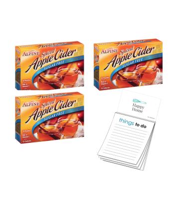 Alpine Sugar Free Spiced Cider Apple Flavored Drink Mix 1.4oz Box (Pack of 3) 30 packet