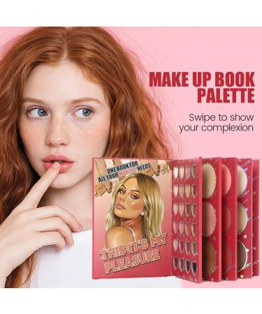 Beginner Makeup Kit: 6-Panel Book-Shaped Matte Lip Gloss Face Highlighter Blush Cosmetic Palette | Scene Travel Quotes Photography For Mother Wife Girlfriend - Buy Online on GoSupps.com