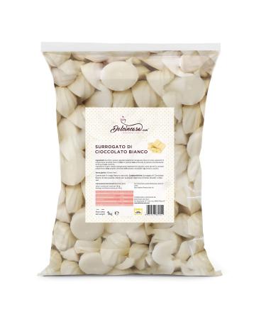 White Chocolate Flavour for Coating Cakes, Cookies, Chocolate Dips for Ice Cream and Home and Professional Desserts, Premium Quality, Confectionery 1kg