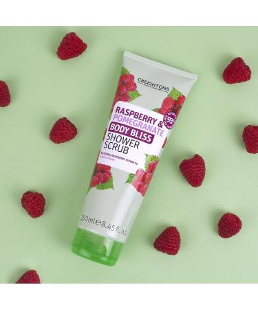 Creightons Body Bliss Raspberry and Pomegranate Shower Scrub (250 ml) - Revitalise Your Senses & Boost Your Energy with Juicy Extracts of Raspberry & Pomegranate Vegan Friendly - Buy Online on GoSupps.com