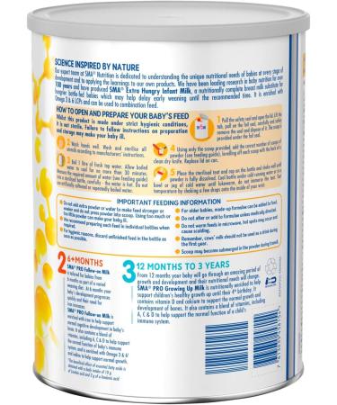 SMA Extra Hungry Infant Milk 800g - Pack of 1 | Suitable from Birth | High Quality Formula - Buy Online on GoSupps.com