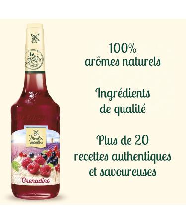 Moulin de Valdonne - Assorted Grenadine Syrup Mint Syrup and White Peach Syrup for Refreshing Drinks Cocktail with or without Alcohol 3 Bottles 70 cl - Buy Online on GoSupps.com