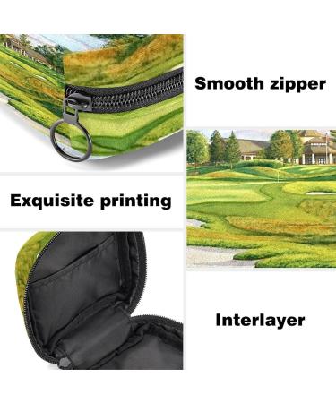 Menstrual Pad Bag with Zipper | Ladies Napkin & Tampon Collection Bags for Women & Girls - Golf Course Design - Buy Online on GoSupps.com
