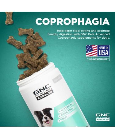 GNC Pets Advanced Dog Supplement | 60 or 90 Ct - Dog Vitamins and Pet Supplements for Dog Health | GNC Dog Chews for Calming, Joint Health, and More - Made in USA | Coprophagia 90 Count - Buy Online on GoSupps.com