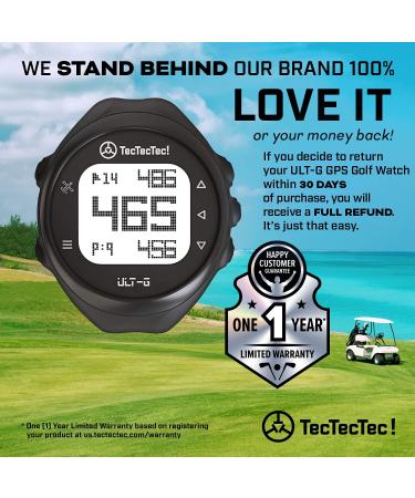 TecTecTec ULT-G Stylish Lightweight Golf GPS Watch with LCD Display - Black - Buy Online on GoSupps.com