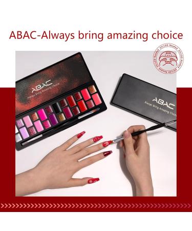 ABAC Solid Gel Polish Set - 24 Colors Hema-Free Glitter & Burgundy Red Nail Kit Double-Ended Brush Soak Off LED Manicure DIY Home Beauty - Buy Online on GoSupps.com