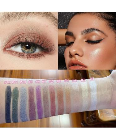 Liyloihi Cream Eye Shadow Stick | Waterproof & Long Lasting Eye Makeup with Smudger | 11 Light Green Shimmer - Buy Online on GoSupps.com