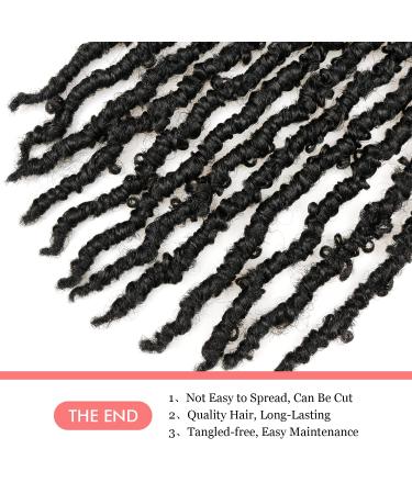 GUOHUI Super Light Butterfly Locs Crochet Hair 12 Inch 6 Packs Pre-Looped Soft Distressed Faux Locs Braids - 1B (Pack of 6) - Buy Online on GoSupps.com