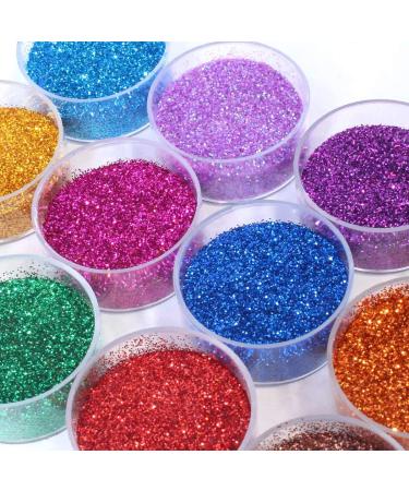 24 Colors Fine Craft Glitter for Resin, Makeup, Body, Nail, Face, Hair - 5.5oz - Buy Online on GoSupps.com