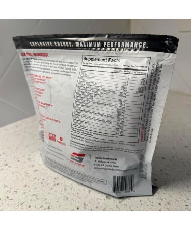Granite GX Pre Workout Supplement Sour Power Flavor Supports Focus Energy & Performance with Teacrine L-Citrulline Betaine & A-GPC (20 Servings) - Buy Online on GoSupps.com