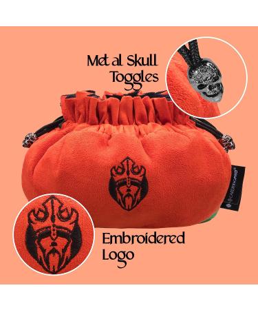 CardKingPro Immense Dice Bag with Pockets - Burnt Orange - 150+ Dice Capacity | Patented Design | Ideal for Dice Hoarders - Buy Online on GoSupps.com