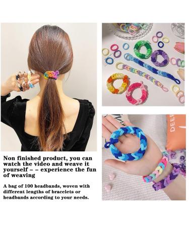 Cotton Seamless Hair Ties for Girls & Women - 100Pcs Coffee Brown Elastic Bands for Ponytails & Kids Hair Accessories - Buy Online on GoSupps.com