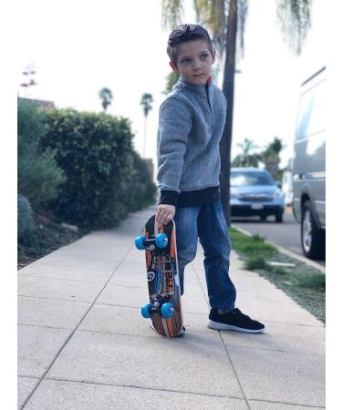 Rude Boyz Kids Beginner Skateboard - Mini Wooden Cruiser Board for Boys & Girls 3-5 Years - Lightweight, Safe & Durable Design with Cool Graphics - Learn Skateboarding in Style! - Buy Online on GoSupps.com