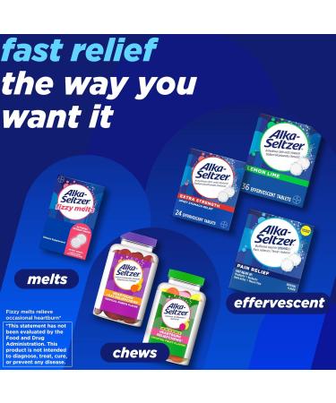 Alka-Seltzer Pain Relief Aspirin Effervescent Tablets for Fast Pain Relief 72 Ct - Buy Online on GoSupps.com