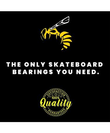 Yellow Jacket Premium Skateboard Bearings | Pro Longboard Bearings | ABEC 9 | Pack of 8 - Racer Red Stripes - Buy Online on GoSupps.com
