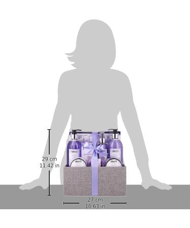 BRUBAKER Cosmetics Bath & Body Set Basket - Lavender & Mint Scent - 12 Pcs Luxury Home Spa Gift Basket - Buy Online on GoSupps.com