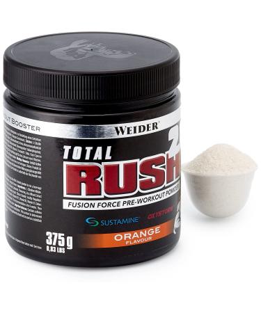 Weider Total Rush 2.0 Pre-Workout Formula Orange The Legal Pre-Workout Focus + Power Serious Pump 15 servings