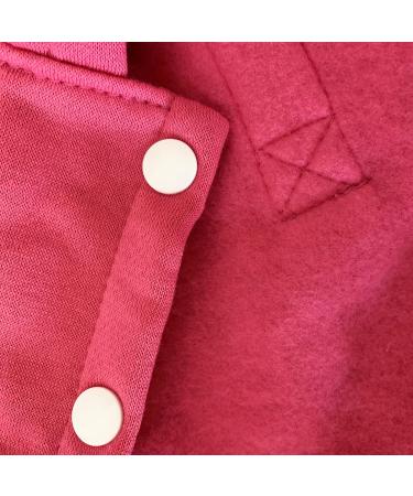 Izefia Dog Hoodie with Pocket - Warm Fleece Jumpsuit for Small to Large Dogs & Cats - Stylish Rose Red Sweater for Winter - Buy Online on GoSupps.com