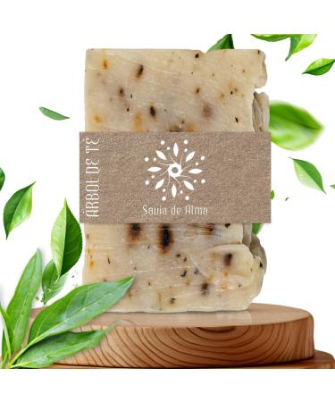 Savia De Alma Handmade soap with purifying and balancing tea tree vegan natural and made in Spain ideal for combination or oily skin 100 g
