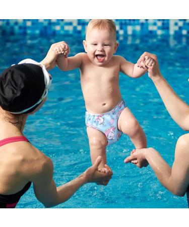 Buy Luxja Reusable Swimming Diapers for Babies | Adjustable 2-Pack Unicorn & Elephant | Ideal for 0-3 Years Old | Eco-Friendly Bath Trousers - Buy Online on GoSupps.com