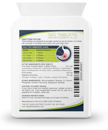 Advanced Probiotic Plus 5 Powerful Strains of Bacteria in a Prebiotic Inulin Base 2 Billion CFUs Per Tablet Plus Digestive Enzymes 120 Tablets UK Manufactured to GMP Standards - Buy Online on GoSupps.com