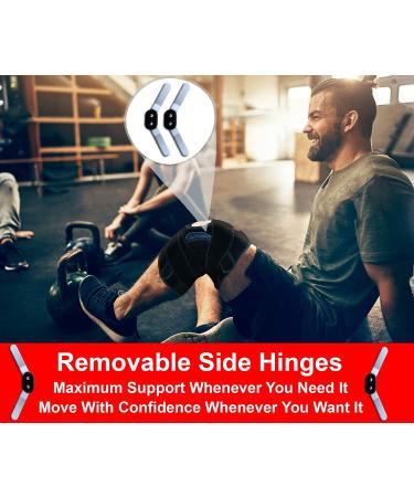 Hinged Knee Brace Support with Strap for Arthritis, Meniscus Tear, ACL, MCL - Compression Wrap for Running & Recovery - Buy Online on GoSupps.com