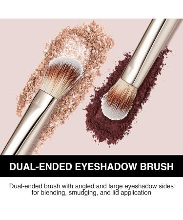 KISS NEW YORK Dual Ended Eyeshadow Brush - Angled & Large for Precise Shaping Smudging & Blending - International Shipping Available - Buy Online on GoSupps.com
