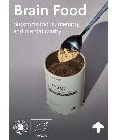 _cog: Brain Fuel | Organic Mushroom Extract 3 | Synergy | Lion's Mane | Improves Cognitive Function Memory Boosts Energy | Add to All | Lab Tested | Bio-available - Buy Online on GoSupps.com