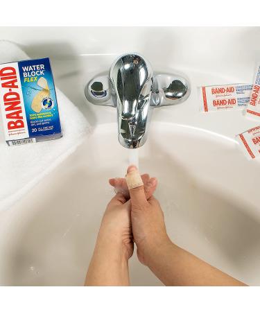 Band-Aid Water Block Flex Adhesive Bandages, One Size - 20 Count (Pack of 1) - Buy Online on GoSupps.com