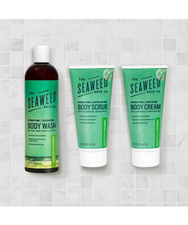 Hydrating Soothing Body Cream - Eucalyptus & Peppermint Scent | The Seaweed Bath Co. 6 oz | Vegan, Paraben-Free - Buy Online on GoSupps.com
