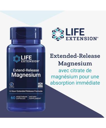 Life Extension Extend-Release Magnesium 250mg 60 Vegan Gluten Free Vegetarian Non-Soy Non-GMO - Buy Online on GoSupps.com