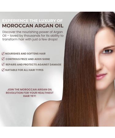 Pure Morocco Argan Oil - Nourishing Hair Oil for Silky Frizz-Free Locks | Hydrating Vitamin E & Fatty Acids | Sulfate-Free Treatment for All Hair Types - 1.69 Oz - Buy Online on GoSupps.com