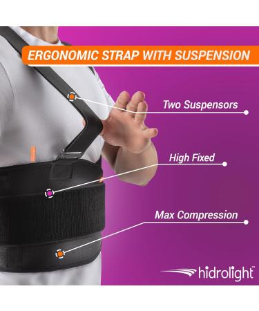 Back Brace with Suspension for Lower Back Pain Relief - Lumbar Support & Posture Corrector for Heavy Lifting | Gait Belt - Large Black - Buy Online on GoSupps.com