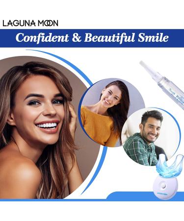 Lagunamoon Teeth Whitening Kit | 35% Urea Peroxide Gel with LED Light | No Sensitivity | Remove Coffee, Wine, Tea Stains - Buy Online on GoSupps.com