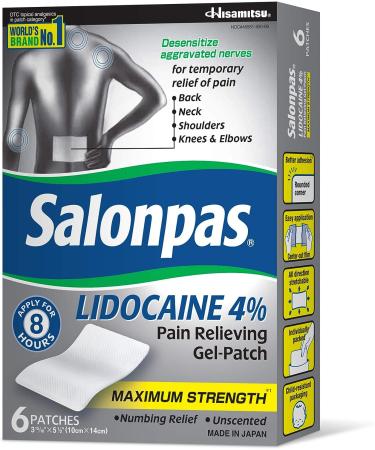 Salonpas Gel-Patch for Pain Relief 6 Count - Fast-Acting Pain Relief - Buy Online on GoSupps.com